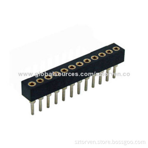 Socket Connectors, 1.778mm, Straight Dip Type, Single Row, 3 - 40-pin